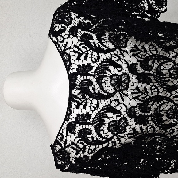 Torrid Black Witchy Whimsigoth Crochet See Through Boho Relaxed Fit Top Size 3X - Picture 7 of 14